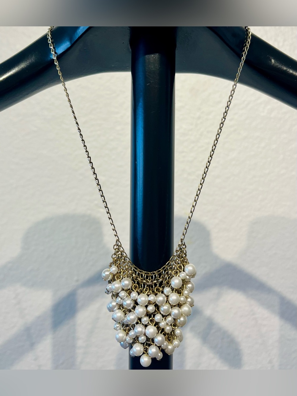 J. Crew Gold-Tone Pearl Cluster Necklace